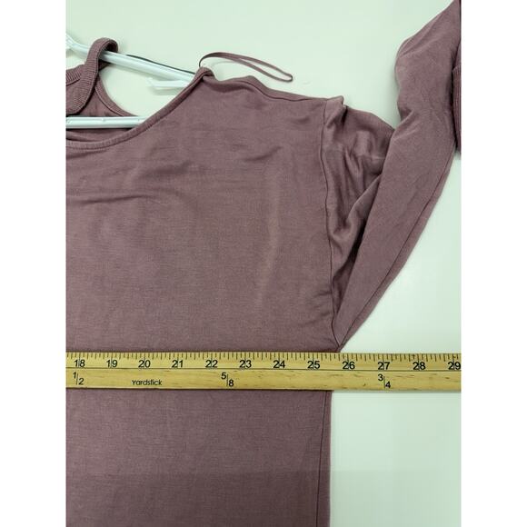 Express Womens Dress Size XL Purple Mauve Sweater Long Sleeve Open Shoulder - Picture 8 of 11